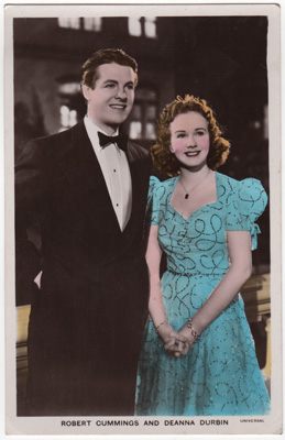 Robert Cummings and Deanna Durbin